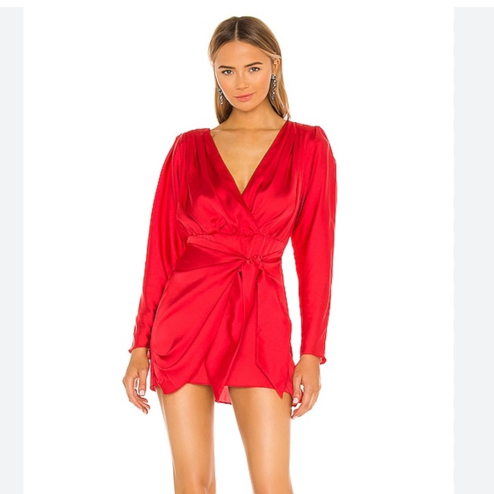 L’Acadamie The Dore Mini Dress in Red
